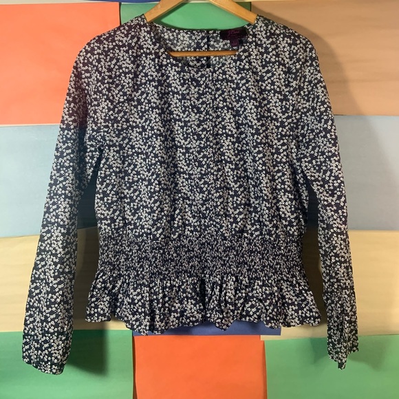 J.Crew Liberty Fabric Floral Design Top size L